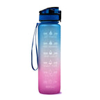 1L Tritan Water Bottle With Time Marker Bounce Cover Motivational Water Bottle Cycling Leakproof Cup For Sports Fitness Bottles - Oopsdadforgot.com