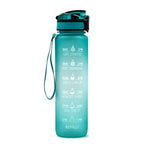 1L Tritan Water Bottle With Time Marker Bounce Cover Motivational Water Bottle Cycling Leakproof Cup For Sports Fitness Bottles - Oopsdadforgot.com