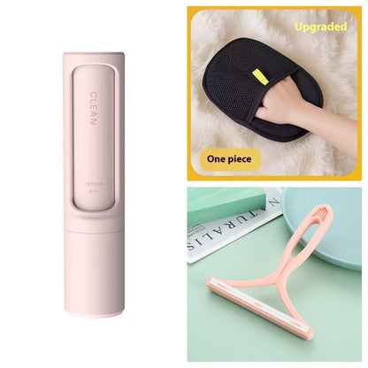 2 - 1 Reusable Pet Hair Remover Brush Lint Roller Portable Effective Self Cleaning Tool for Cat Dog Fur Hair Dust Removal Brush - Oopsdadforgot.com