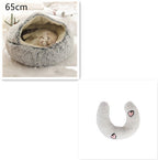 2 In 1 Dog And Cat Bed Pet Winter Bed Round Plush Warm Bed House Soft Long Plush Pets Bed Pet Products - Oopsdadforgot.com