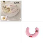 2 In 1 Dog And Cat Bed Pet Winter Bed Round Plush Warm Bed House Soft Long Plush Pets Bed Pet Products - Oopsdadforgot.com