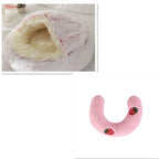 2 In 1 Dog And Cat Bed Pet Winter Bed Round Plush Warm Bed House Soft Long Plush Pets Bed Pet Products - Oopsdadforgot.com
