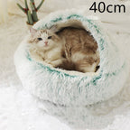 2 In 1 Dog And Cat Bed Pet Winter Bed Round Plush Warm Bed House Soft Long Plush Pets Bed Pet Products - Oopsdadforgot.com