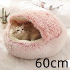 2 In 1 Dog And Cat Bed Pet Winter Bed Round Plush Warm Bed House Soft Long Plush Pets Bed Pet Products - Oopsdadforgot.com