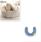 2 In 1 Dog And Cat Bed Pet Winter Bed Round Plush Warm Bed House Soft Long Plush Pets Bed Pet Products - Oopsdadforgot.com