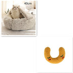2 In 1 Dog And Cat Bed Pet Winter Bed Round Plush Warm Bed House Soft Long Plush Pets Bed Pet Products - Oopsdadforgot.com