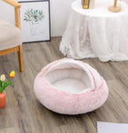 2 In 1 Dog And Cat Bed Pet Winter Bed Round Plush Warm Bed House Soft Long Plush Pets Bed Pet Products - Oopsdadforgot.com