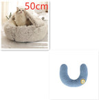 2 In 1 Dog And Cat Bed Pet Winter Bed Round Plush Warm Bed House Soft Long Plush Pets Bed Pet Products - Oopsdadforgot.com