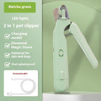 2 In 1 Pet Nail Clippers With Led Light Dog Cat Special Blood Line Scissors Multifunction Animals Paw Nail Trimmer Pet Supplies - Oopsdadforgot.com