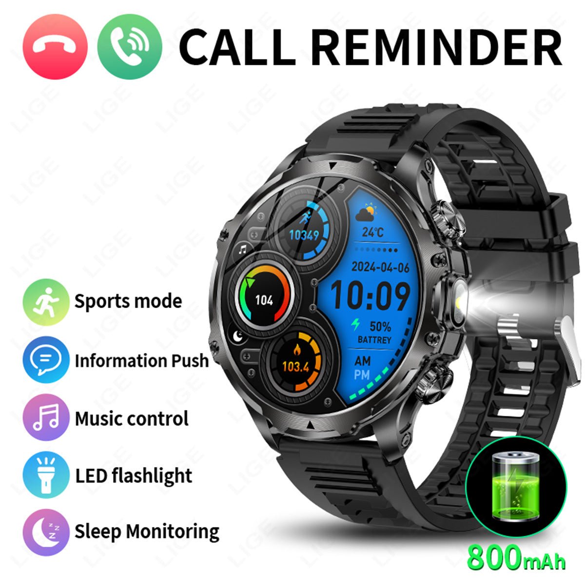 AK75 Smart Watch With Bluetooth Calling - Oopsdadforgot.com