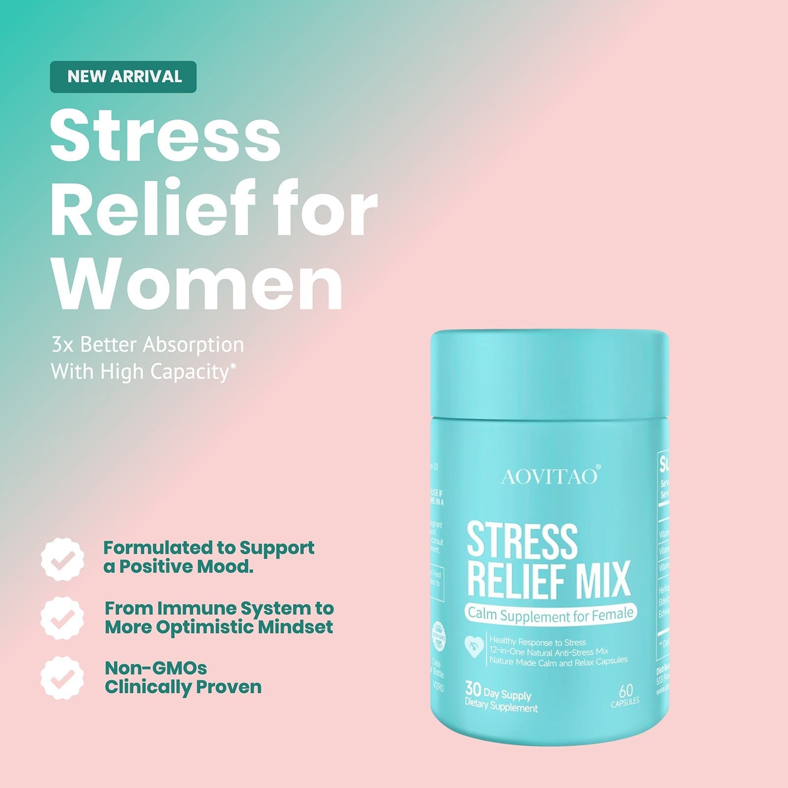 Ashwagandha For Women Supplement With L - Theanine Magnesium, Stress Relief, Focus And Relaxation Support Anxiery Pill - Oopsdadforgot.com