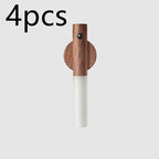 Auto LED USB Magnetic Wood Wireless Night Light Corridors Porch Lights PIR Motion Sensor Wall Light Cabinet Lamp - Oopsdadforgot.com