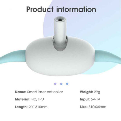 Smart Laser Cat Collar Interactive Toy USB Charging - Oopsdadforgot.com