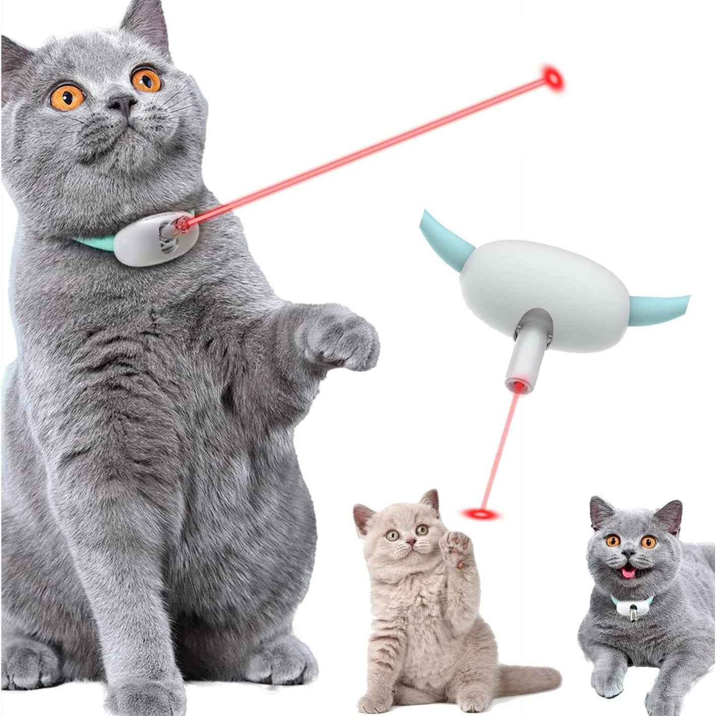 Smart Laser Cat Collar Interactive Toy USB Charging - Oopsdadforgot.com