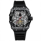 Barrel - shaped Fully Automatic Mechanical Luminous New Sports Fashion Mens Hollow - out Watch - Oopsdadforgot.com