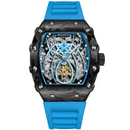 Barrel - shaped Fully Automatic Mechanical Luminous New Sports Fashion Mens Hollow - out Watch - Oopsdadforgot.com