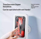 Bathroom Waterproof Mobile Phone Box Bluetooth Speaker Audio Bath TV Stand Mobile Phone Holder 360 Degree Rotation Touch Screen - Oopsdadforgot.com