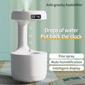 Bedroom Anti - Gravity Humidifier With Clock Water Drop Backflow Aroma Diffuser Large Capacity Office Bedroom Mute Heavy Fog Household Sprayer - Oopsdadforgot.com