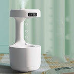 Bedroom Anti - Gravity Humidifier With Clock Water Drop Backflow Aroma Diffuser Large Capacity Office Bedroom Mute Heavy Fog Household Sprayer - Oopsdadforgot.com