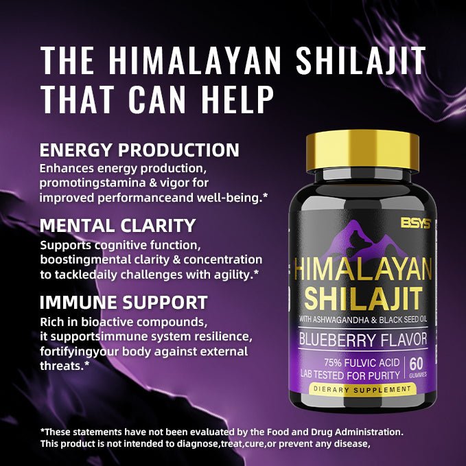 BSYS SHILAJIT GUMMIES 60'S - Oopsdadforgot.com