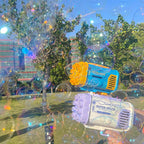 Bubble Gun Rocket 69 Holes Soap Bubbles Machine Gun Shape Automatic Blower With Light Toys For Kids Pomperos - Oopsdadforgot.com