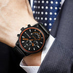 Cairen Water - Resistant Calendar Leather Business - Casual Quartz Watch - Oopsdadforgot.com