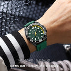 Calendar Leisure Waterproof Circular Silicone Tape Watch - Oopsdadforgot.com
