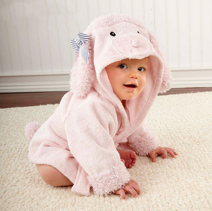 Cartoon Cute Animal Modeling Baby Bath Towels Baby Bathrobes Cotton Children's Bathrobes Baby Hooded - Oopsdadforgot.com