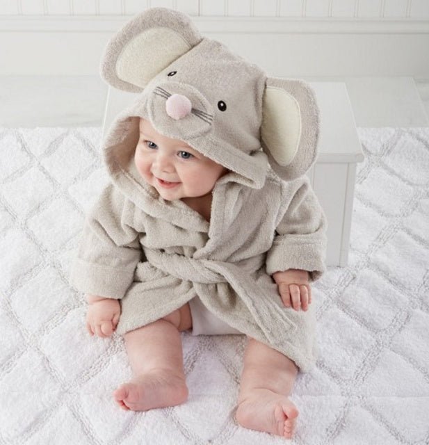 Cartoon Cute Animal Modeling Baby Bath Towels Baby Bathrobes Cotton Children's Bathrobes Baby Hooded - Oopsdadforgot.com