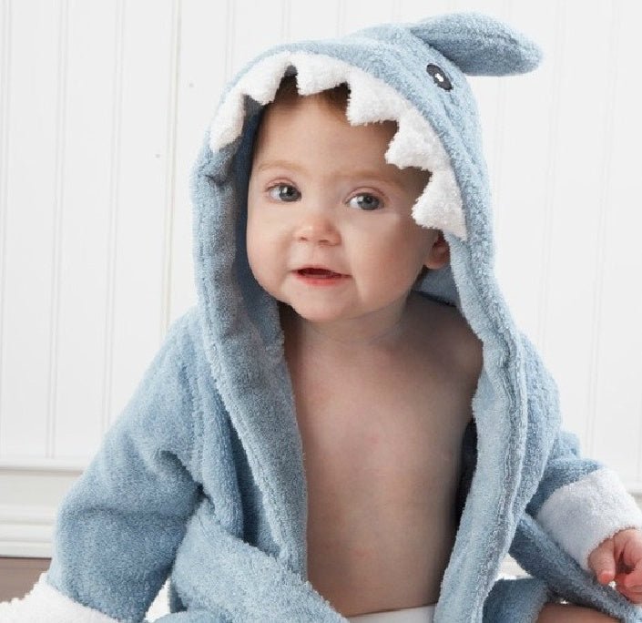 Cartoon Cute Animal Modeling Baby Bath Towels Baby Bathrobes Cotton Children's Bathrobes Baby Hooded - Oopsdadforgot.com