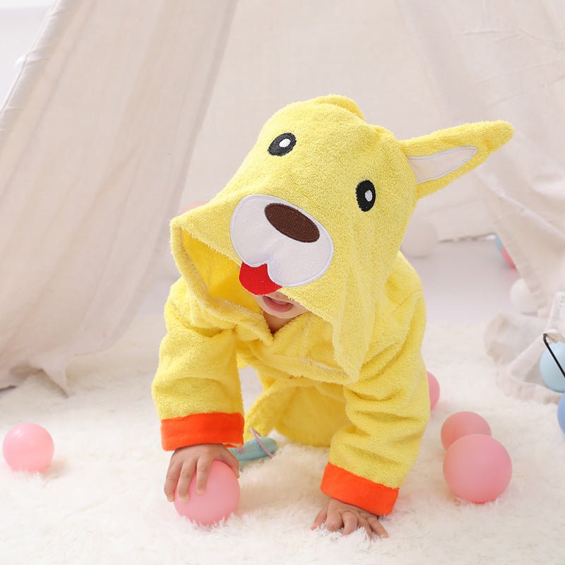 Cartoon Cute Animal Modeling Baby Bath Towels Baby Bathrobes Cotton Children's Bathrobes Baby Hooded - Oopsdadforgot.com