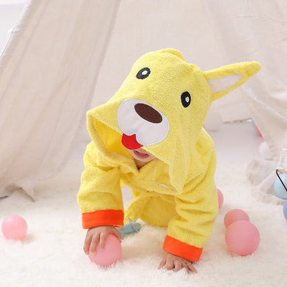 Cartoon Cute Animal Modeling Baby Bath Towels Baby Bathrobes Cotton Children's Bathrobes Baby Hooded - Oopsdadforgot.com