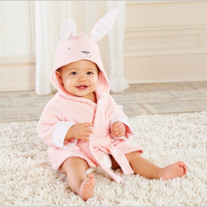 Cartoon Cute Animal Modeling Baby Bath Towels Baby Bathrobes Cotton Children's Bathrobes Baby Hooded - Oopsdadforgot.com