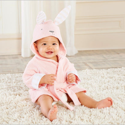 Cartoon Cute Animal Modeling Baby Bath Towels Baby Bathrobes Cotton Children's Bathrobes Baby Hooded - Oopsdadforgot.com