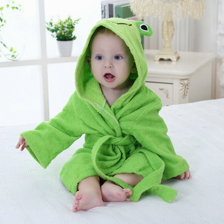Cartoon Cute Animal Modeling Baby Bath Towels Baby Bathrobes Cotton Children's Bathrobes Baby Hooded - Oopsdadforgot.com