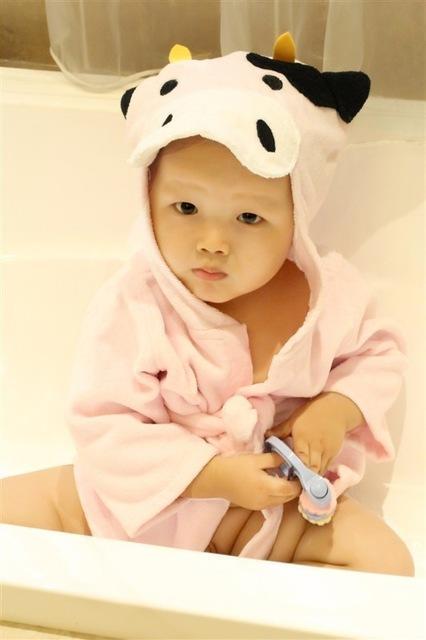 Cartoon Cute Animal Modeling Baby Bath Towels Baby Bathrobes Cotton Children's Bathrobes Baby Hooded - Oopsdadforgot.com