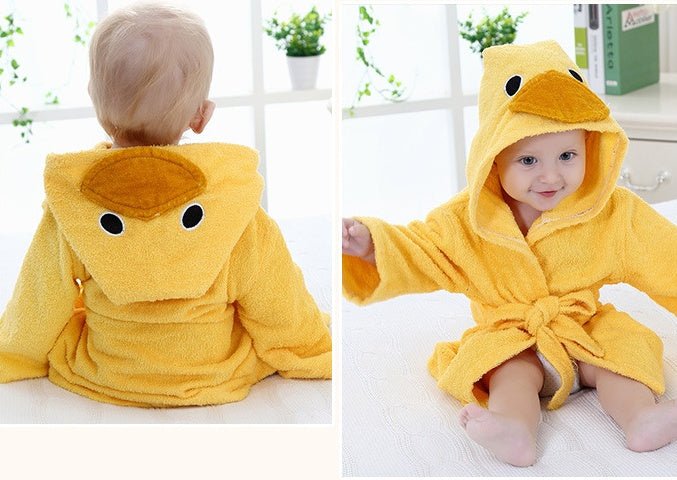 Cartoon Cute Animal Modeling Baby Bath Towels Baby Bathrobes Cotton Children's Bathrobes Baby Hooded - Oopsdadforgot.com