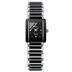Couple's Square Diamond Set Quartz Watch - Oopsdadforgot.com