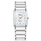 Couple's Square Diamond Set Quartz Watch - Oopsdadforgot.com