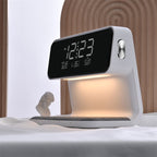 Creative 3 In 1 Bedside Lamp Wireless Charging LCD Screen Alarm Clock Wireless Phone Charger - Oopsdadforgot.com