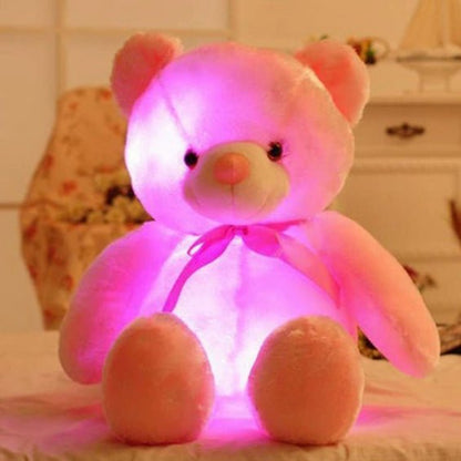 Creative Light Up LED Teddy Bear Stuffed Animals Plush Toy Colorful Glowing Christmas Gift For Kids Pillow - Oopsdadforgot.com