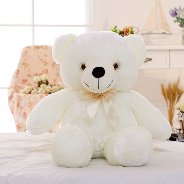 Creative Light Up LED Teddy Bear Stuffed Animals Plush Toy Colorful Glowing Christmas Gift For Kids Pillow - Oopsdadforgot.com