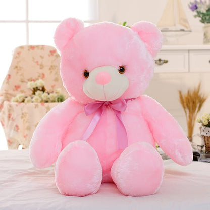 Creative Light Up LED Teddy Bear Stuffed Animals Plush Toy Colorful Glowing Christmas Gift For Kids Pillow - Oopsdadforgot.com
