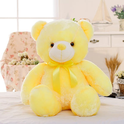 Creative Light Up LED Teddy Bear Stuffed Animals Plush Toy Colorful Glowing Christmas Gift For Kids Pillow - Oopsdadforgot.com