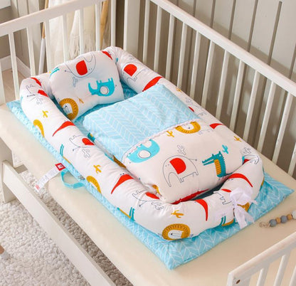 Crib Anti - pressure Newborn Foldable Portable Crib Middle Bed Baby Infant Mattress Bionic Travel Bed - Oopsdadforgot.com