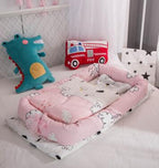 Crib Anti - pressure Newborn Foldable Portable Crib Middle Bed Baby Infant Mattress Bionic Travel Bed - Oopsdadforgot.com