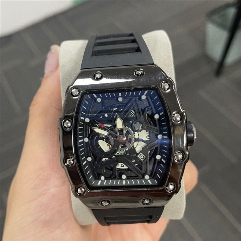 Cylindrical Mens Watch With Luminous Quartz Movementnon - wristwatch - Oopsdadforgot.com