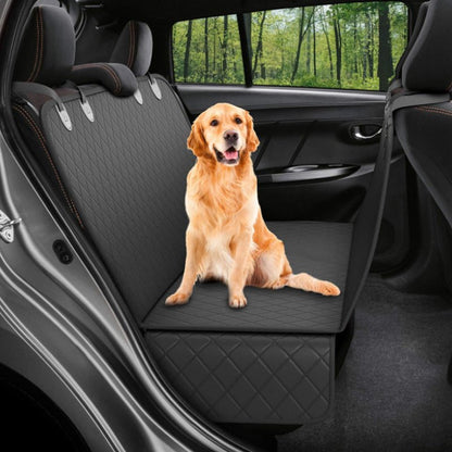 Dog Car Seat Cover View Mesh Pet Carrier Hammock Safety Protector Car Rear Back Seat Mat With Zipper And Pocket For Travel - Oopsdadforgot.com