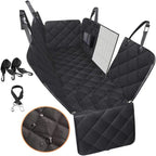 Dog Car Seat Cover View Mesh Pet Carrier Hammock Safety Protector Car Rear Back Seat Mat With Zipper And Pocket For Travel - Oopsdadforgot.com