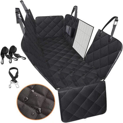 Dog Car Seat Cover View Mesh Pet Carrier Hammock Safety Protector Car Rear Back Seat Mat With Zipper And Pocket For Travel - Oopsdadforgot.com